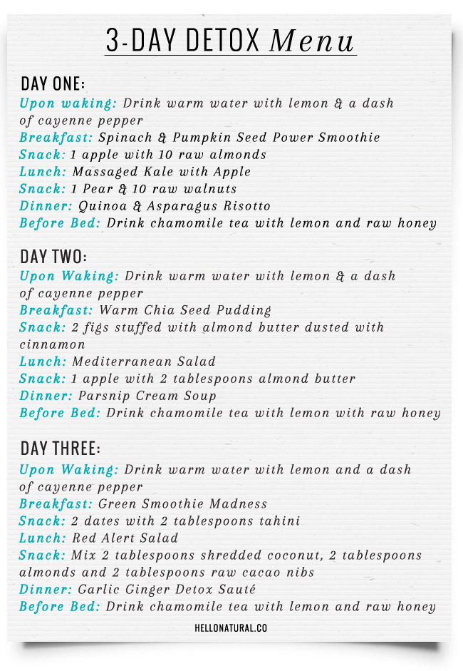 Doable 3 Day Winter Detox With Recipes